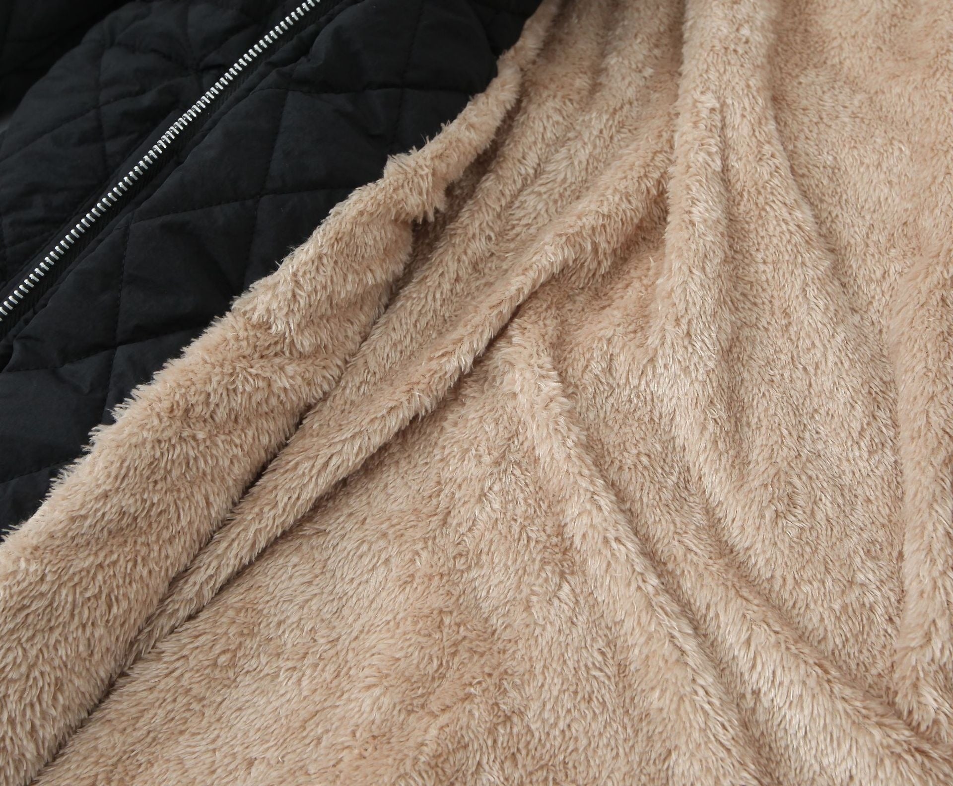 Mid-length Slim-fit Women's Fleece-lined Cotton-padded Cotton-padded