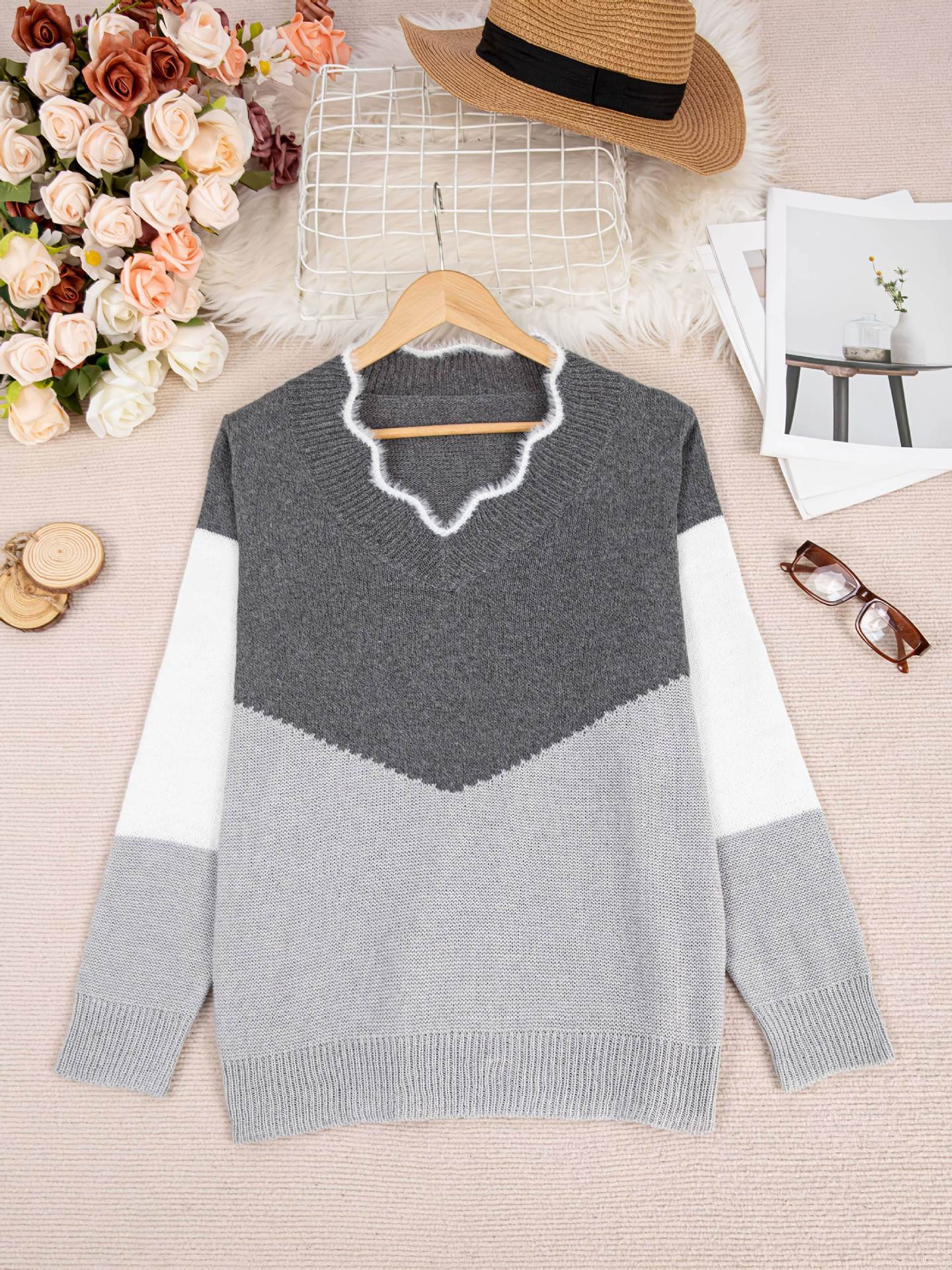 Soft Plus Size Sweater Soft Polyester Blend Women's Plus