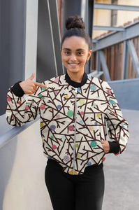 Abstract Pattren (36) Bomber Jacket