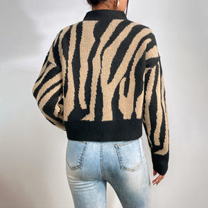 Jacquard Casual Sweater Loose Top For Women