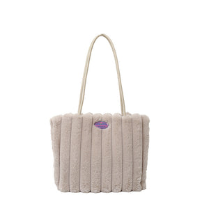 Autumn And Winter Plush New Casual Shoulder Large Capacity Totes