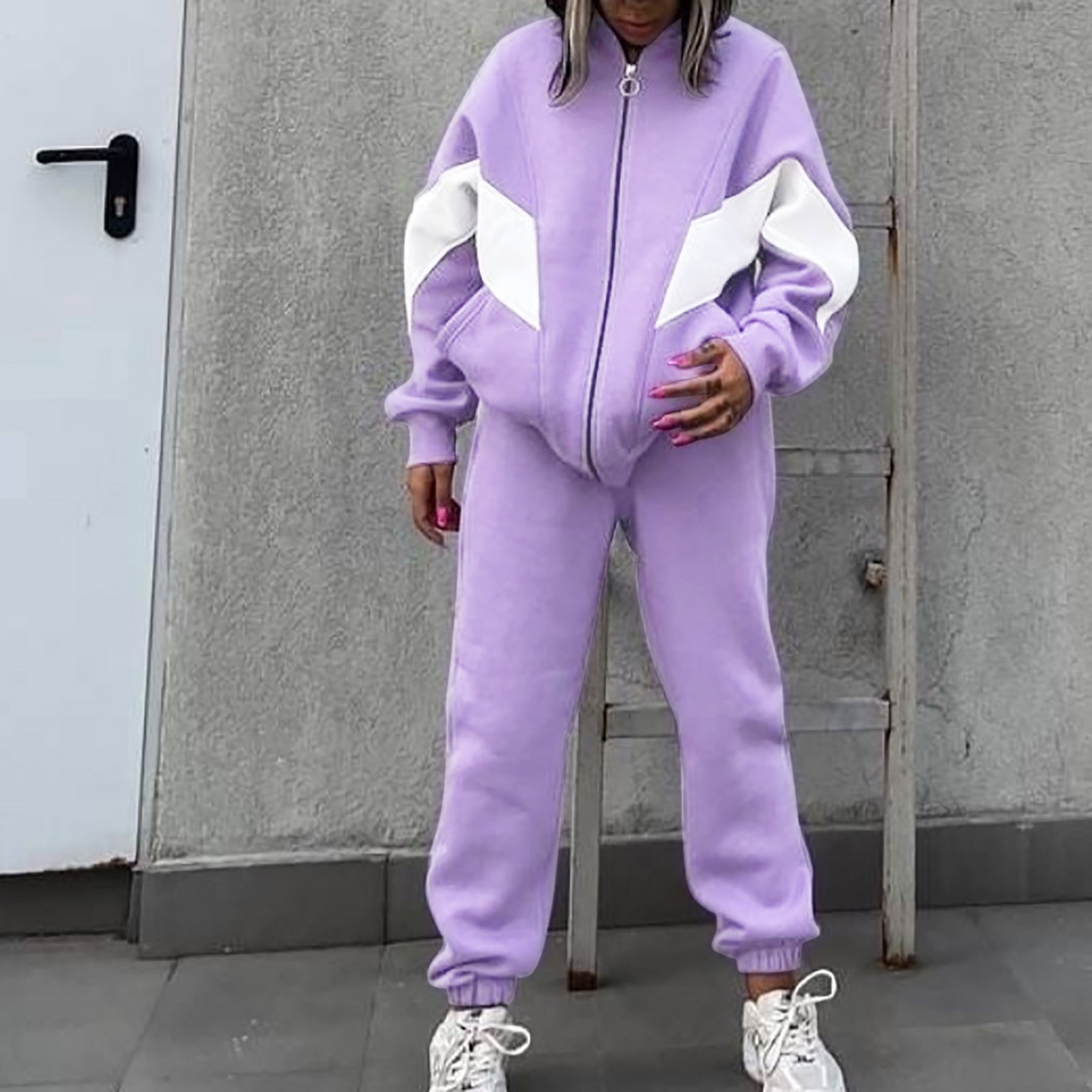 Loose-fitting Casual Pullover Suit Two-piece Set
