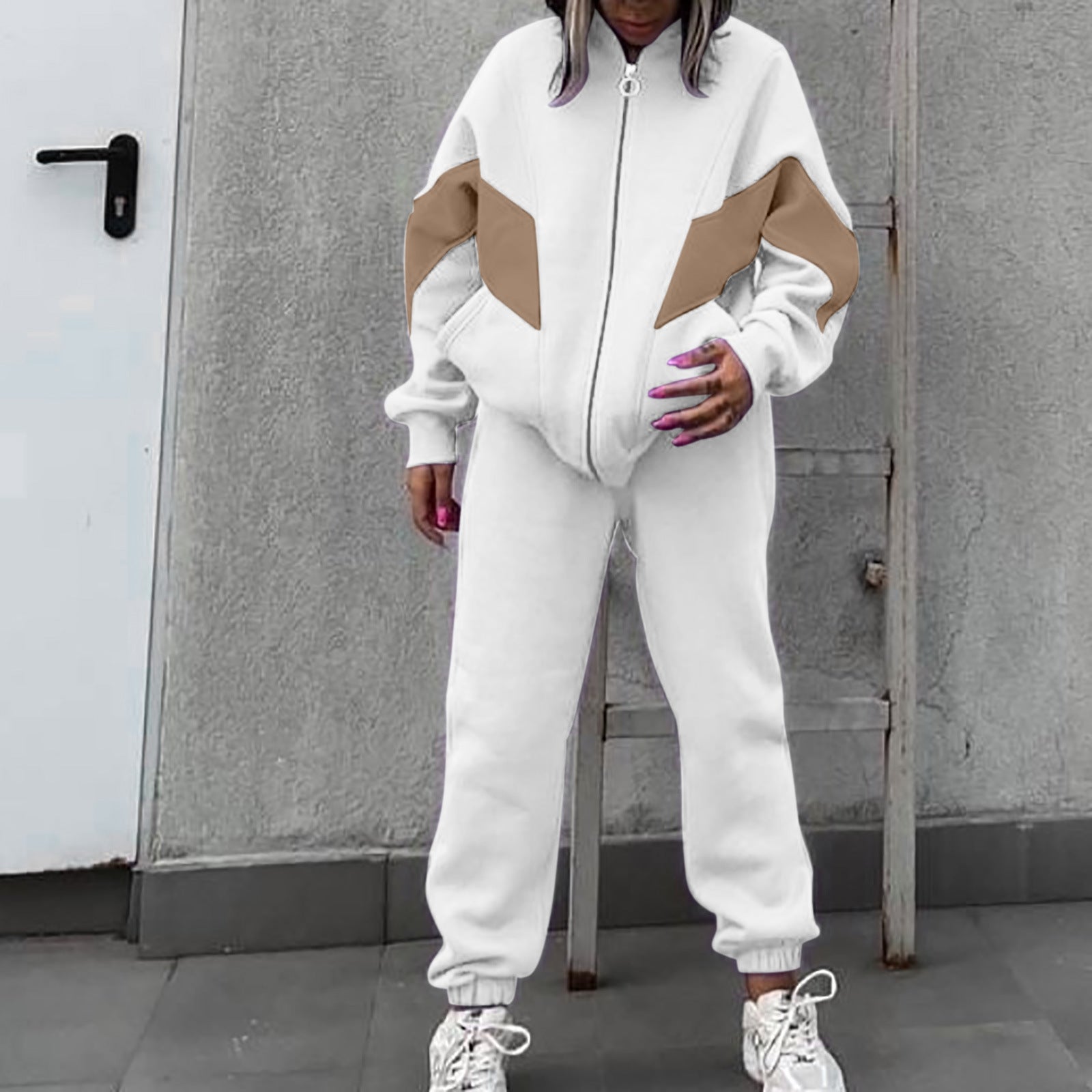Loose-fitting Casual Pullover Suit Two-piece Set
