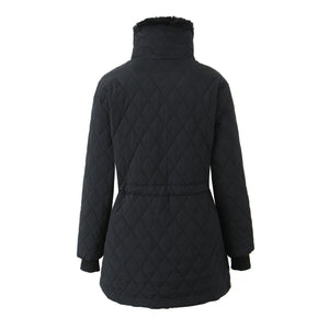 Mid-length Slim-fit Women's Fleece-lined Cotton-padded Cotton-padded